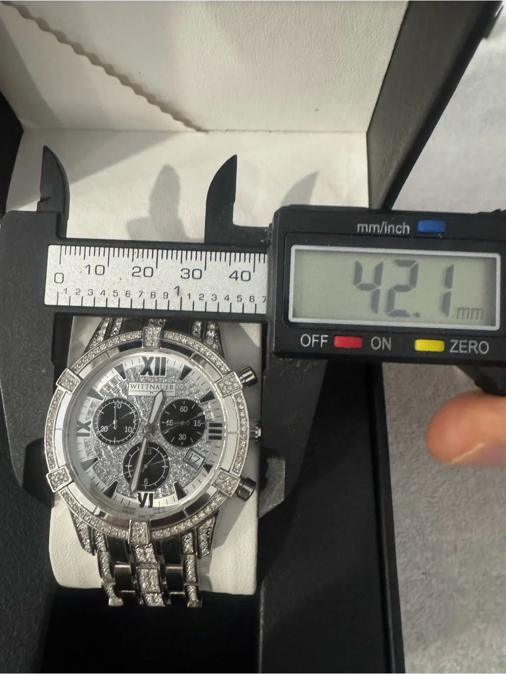 #171 Wittnauer Men’s Silver Crystal Chronograph Watch